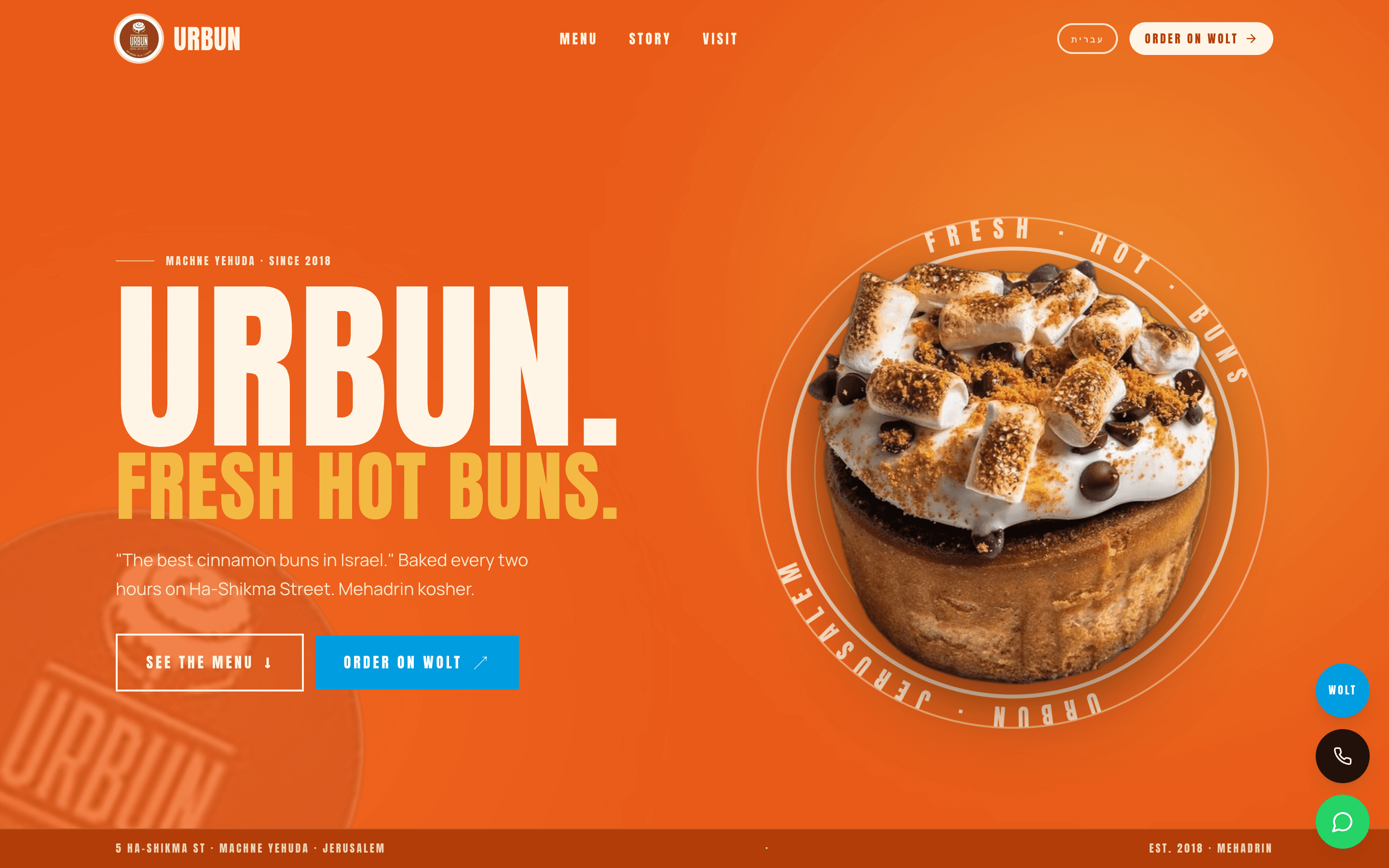 Urbun website — Bakery